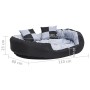 Cojín para perro reversible y lavable gris y negro 110x80x23 cm de vidaXL, Camas para perros - Ref: Foro24-171209, Precio: 57...