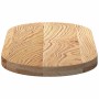 Tablero de mesa ovalado madera maciza de roble 80x40x4 cm