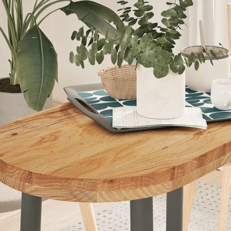 Tablero de mesa ovalado madera maciza de roble 80x40x4 cm en Tableros para mesas | Comprar online en Foro24