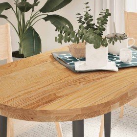 Tablero de mesa ovalado madera maciza de roble 120x60x4 cm Tablero de mesa ovalado madera maciza de roble 120x60x4 cm
