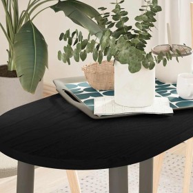 Tablero de mesa ovalado madera maciza de roble 80x40x2 cm Tablero de mesa ovalado madera maciza de roble 80x40x2 cm