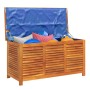 Caja de almacenaje de jardín madera maciza acacia 113x50x56 cm