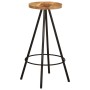 Set de mesa y taburetes de bar 7 piezas madera maciza de mango