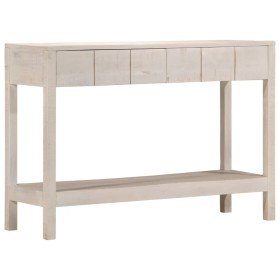 Mesa consola madera maciza de mango blanco 110x35x75 cm Mesa consola madera maciza de mango blanco 110x35x75 cm