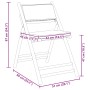 Sillas de bistró plegables con cojines 2 uds bambú blanco crema