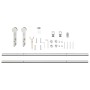 Kit de herrajes para puerta corredera 200 cm acero plateado