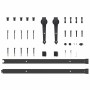 Kit de herrajes para puertas correderas acero negro 152,5 cm
