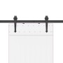 Kit de herrajes para puertas correderas acero negro 213,5 cm