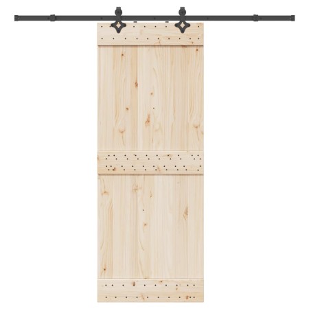 Kit de herrajes para puertas correderas acero negro 213,5 cm en Artículos para puertas | Comprar online en Foro24