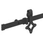 Kit de herrajes para puertas correderas acero negro 213,5 cm