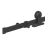 Kit de herrajes para puertas correderas acero negro 152,5 cm