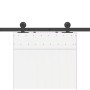 Kit de herrajes para puertas correderas acero negro 213,5 cm