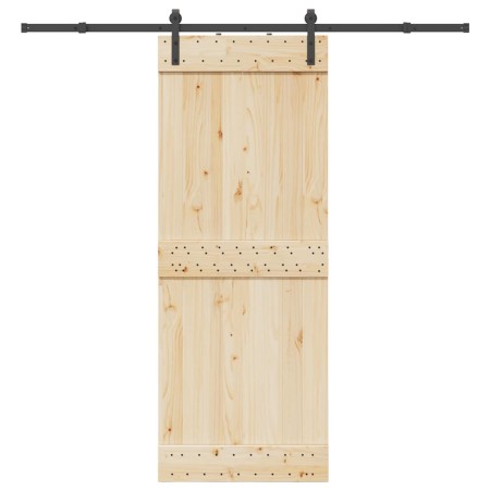 Kit de herrajes para puertas correderas acero negro 213,5 cm en Artículos para puertas | Comprar online en Foro24