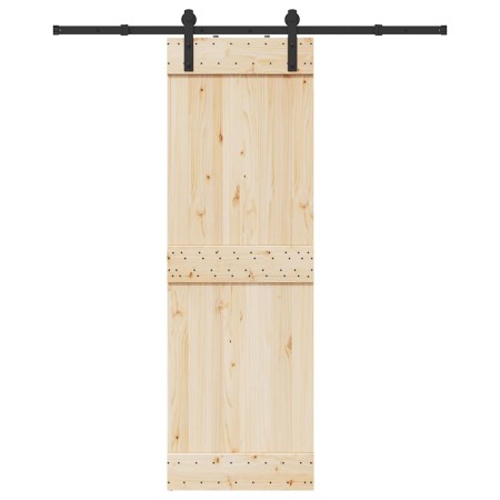 Kit de herrajes para puertas correderas acero negro 183 cm en Artículos para puertas | Comprar online en Foro24