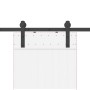 Kit de herrajes para puertas correderas acero negro 183 cm