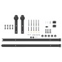 Kit de herrajes para puertas correderas acero negro 200 cm