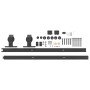Kit de herrajes para puertas correderas acero negro 183 cm
