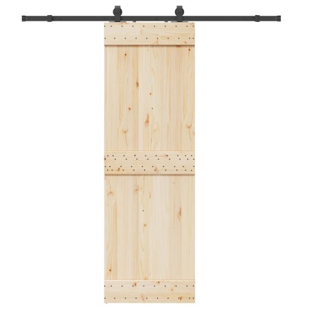 Kit de herrajes para puertas correderas acero negro 200 cm