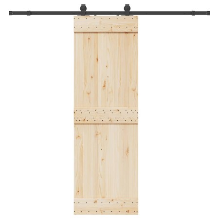 Kit de herrajes para puertas correderas acero negro 213 cm en Artículos para puertas | Comprar online en Foro24