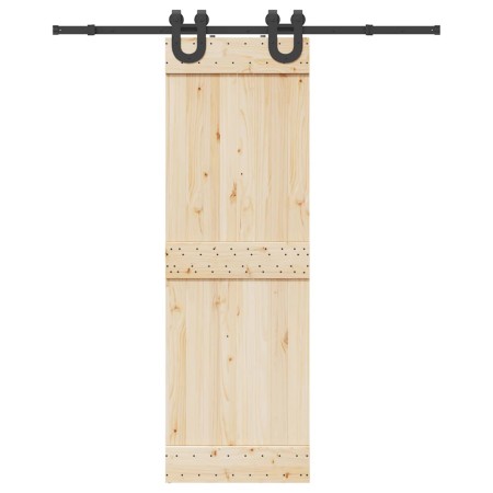 Kit de herrajes para puertas correderas acero negro 183 cm