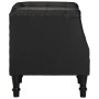 Sillón de cuero auténtico negro