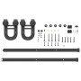 Kit de herrajes para puertas correderas acero negro 183 cm