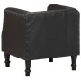 Sillón de cuero auténtico negro