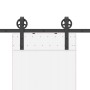 Kit de herrajes para puertas correderas acero negro 183 cm