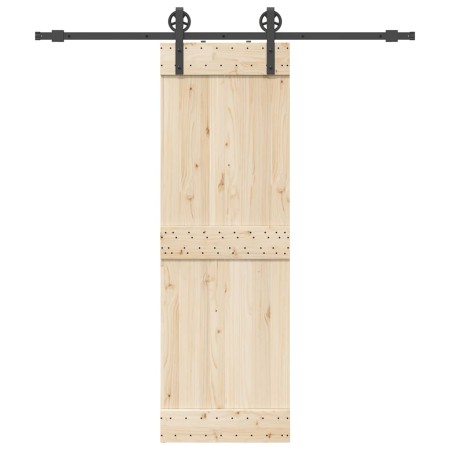 Kit de herrajes para puertas correderas acero negro 200 cm