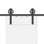Kit de herrajes para puertas correderas acero negro 200 cm