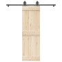 Kit de herrajes para puertas correderas acero negro 183 cm en Artículos para puertas | Comprar online en Foro24