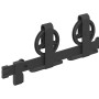 Kit de herrajes para puertas correderas acero negro 183 cm