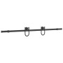 Kit de herrajes para puertas correderas acero negro 183 cm