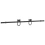 Kit de herrajes para puertas correderas acero negro 183 cm