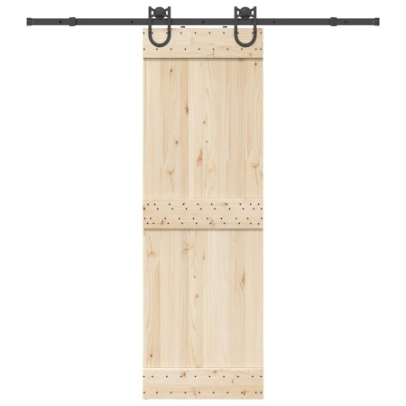 Kit de herrajes para puertas correderas acero negro 200 cm