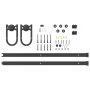 Kit de herrajes para puertas correderas acero negro 200 cm