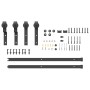Kit de herrajes para puertas correderas acero negro 183 cm