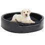 Cama para perros felpa y cuero sintético negra 79x70x19 cm de vidaXL, Camas para perros - Ref: Foro24-171262, Precio: 60,72 €...