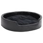 Cama para perros felpa y cuero sintético negra 79x70x19 cm de vidaXL, Camas para perros - Ref: Foro24-171262, Precio: 60,72 €...