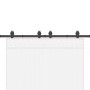 Kit de herrajes para puertas correderas acero negro 200 cm