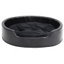 Cama para perros felpa y cuero sintético negra 79x70x19 cm de vidaXL, Camas para perros - Ref: Foro24-171262, Precio: 60,72 €...