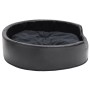 Cama para perros felpa y cuero sintético negra 79x70x19 cm de vidaXL, Camas para perros - Ref: Foro24-171262, Precio: 60,72 €...