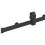 Kit de herrajes para puertas correderas acero negro 200 cm