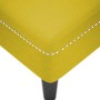 Tumbona con almohada y reposabrazo derecho terciopelo amarillo