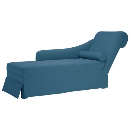 Chaise longue respaldo reposabrazos derecho terciopelo azul en Divanes | Comprar online en Foro24
