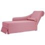 Chaise longue respaldo reposabrazos derecho terciopelo rosa en Divanes | Comprar online en Foro24