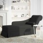 Chaise longue respaldo reposabrazos derecho terciopelo negro