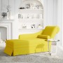 Chaise longue respaldo reposabrazos derecho terciopelo amarillo