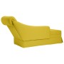 Chaise longue respaldo reposabrazos derecho terciopelo amarillo