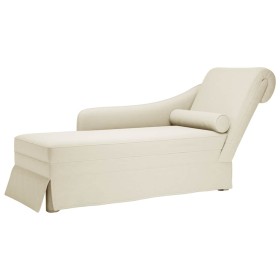 Chaise longue respaldo reposabrazos derecho terciopelo crema Chaise longue respaldo reposabrazos derecho terciopelo crema